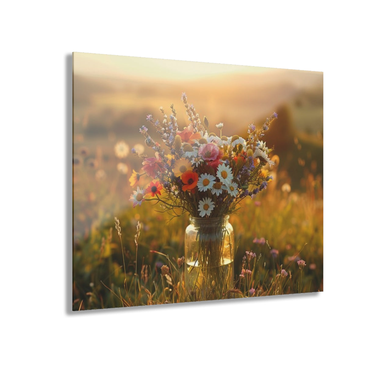 Wonderful Wildflower Arrangement Acrylic Prints (French Cleat Hanging)
