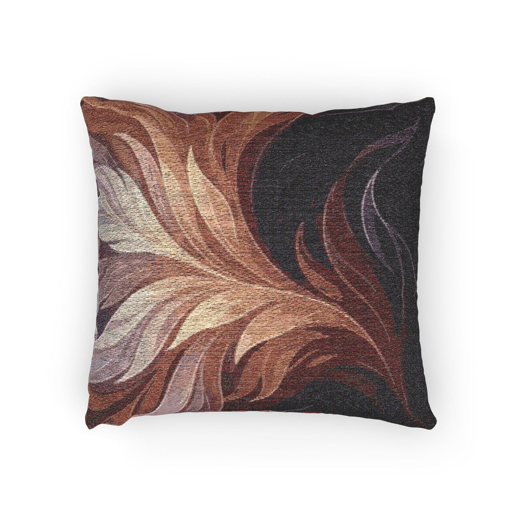 Feathery Flame Tone Woven Pillow