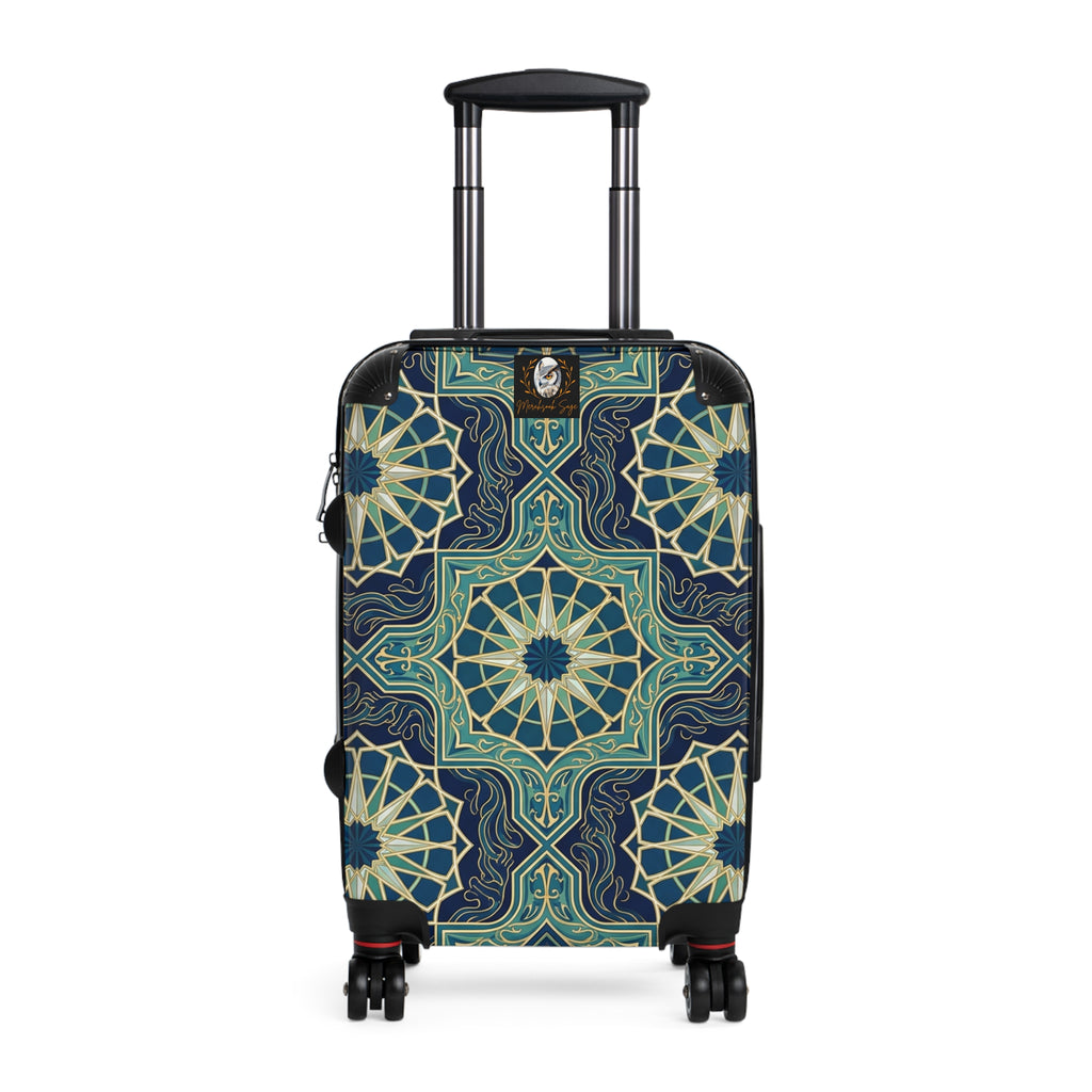 Ocean Tones Stylized Compass Suitcase
