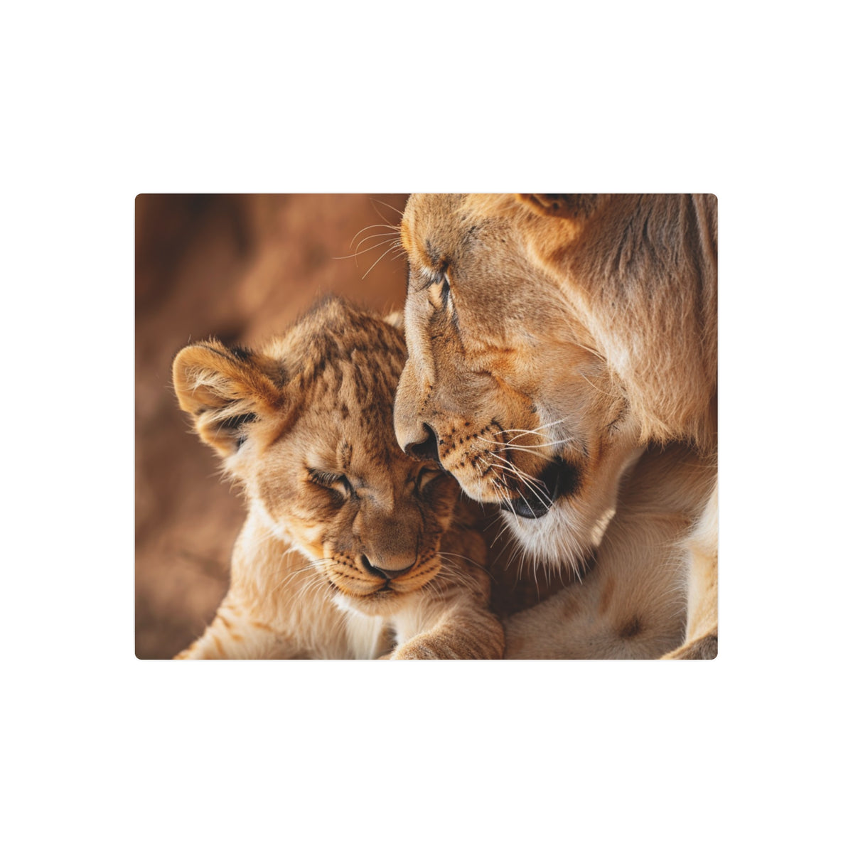 Lion Mother and Cub Portrait