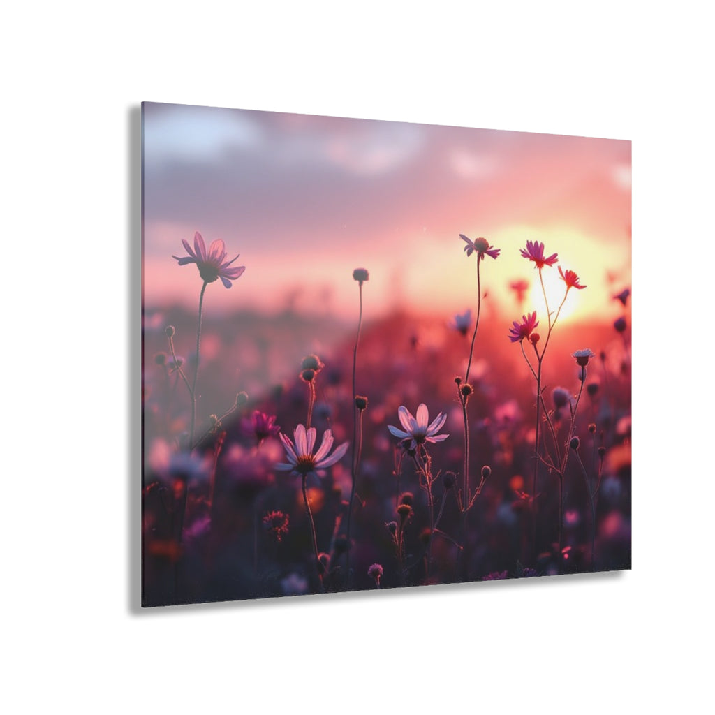 Wild Daisies at Sunset Acrylic Prints (French Cleat Hanging)