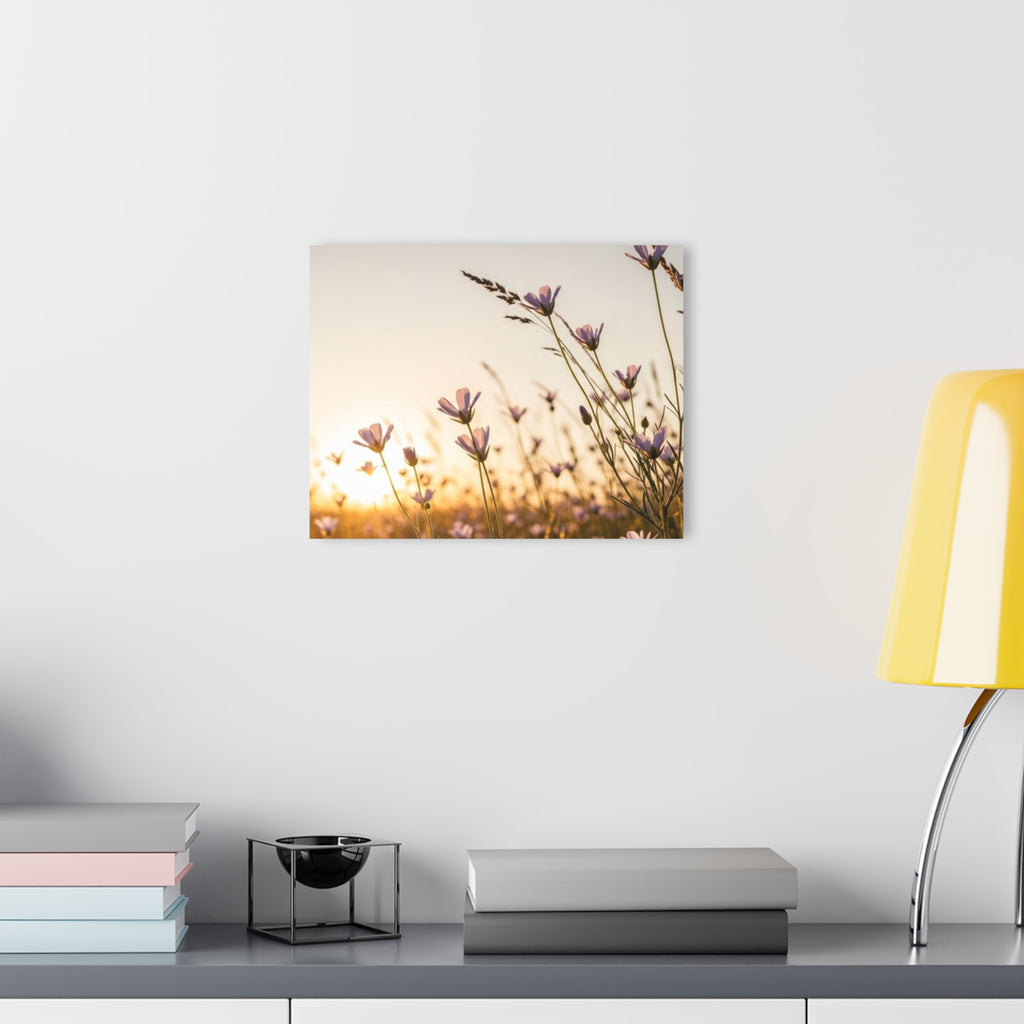 Sunlit Wispy Wildflowers Acrylic Prints (French Cleat Hanging)