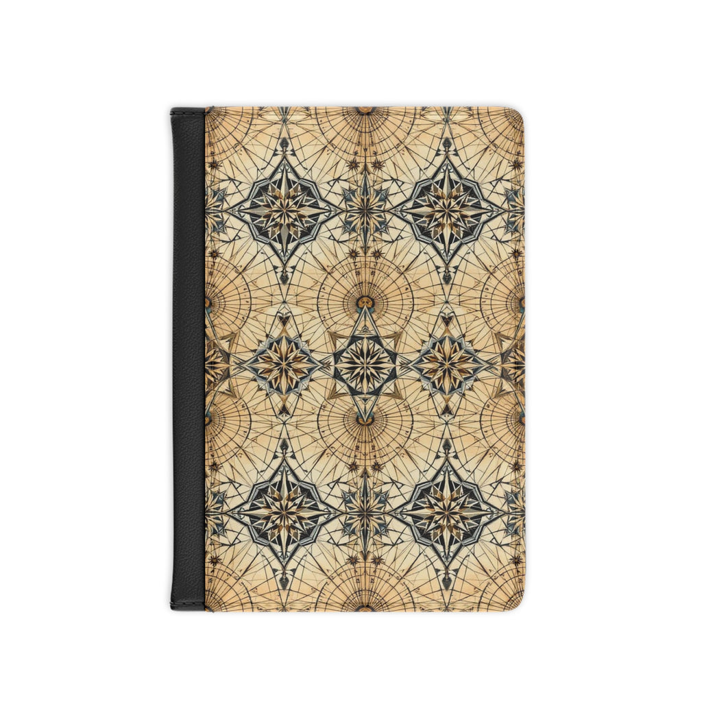 Vintage Compass Pattern Passport Cover