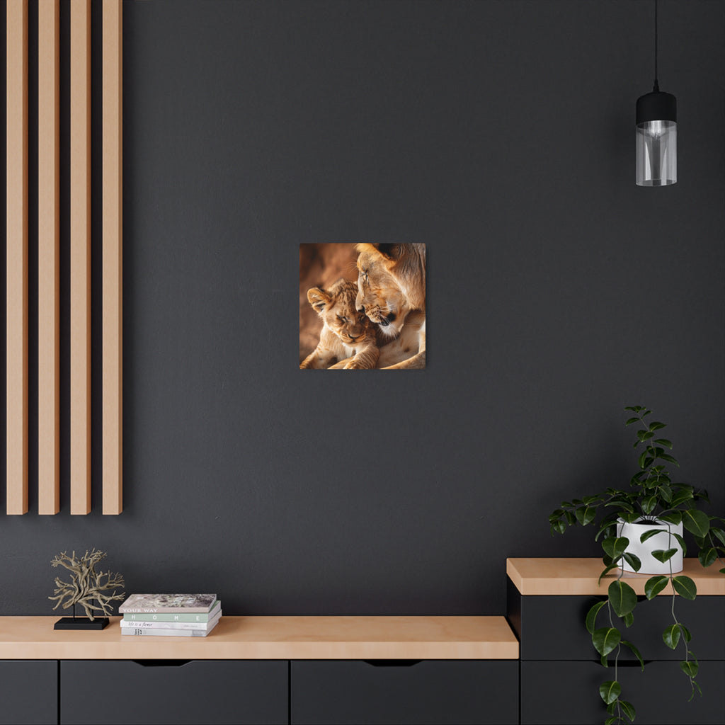 Lion Mother and Cub Portrait