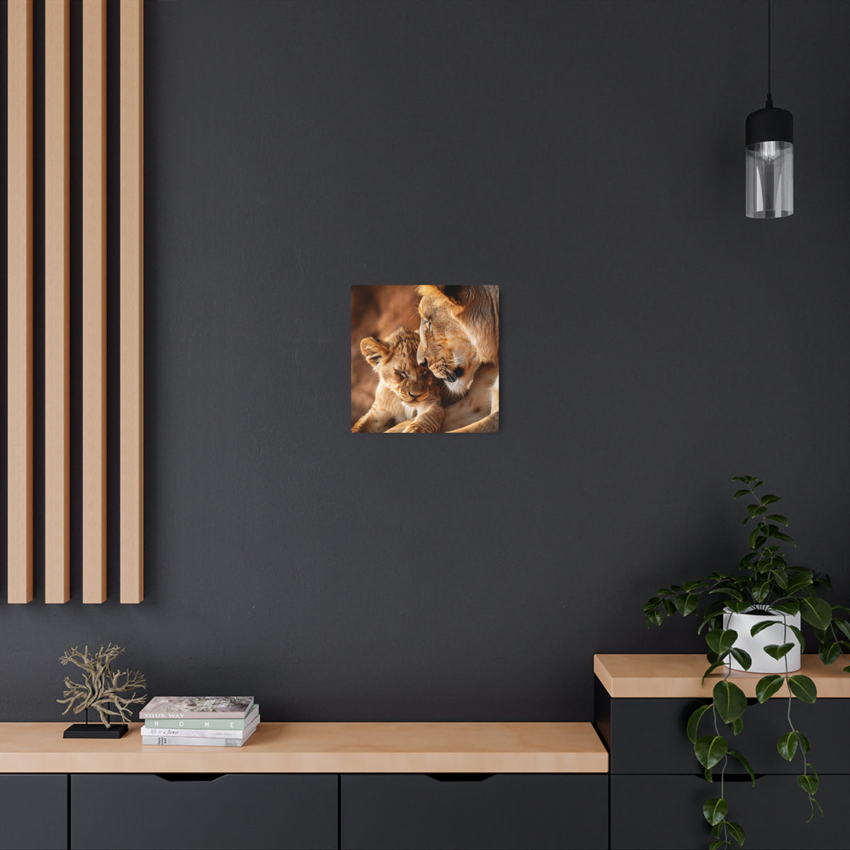 Lion Mother and Cub Portrait