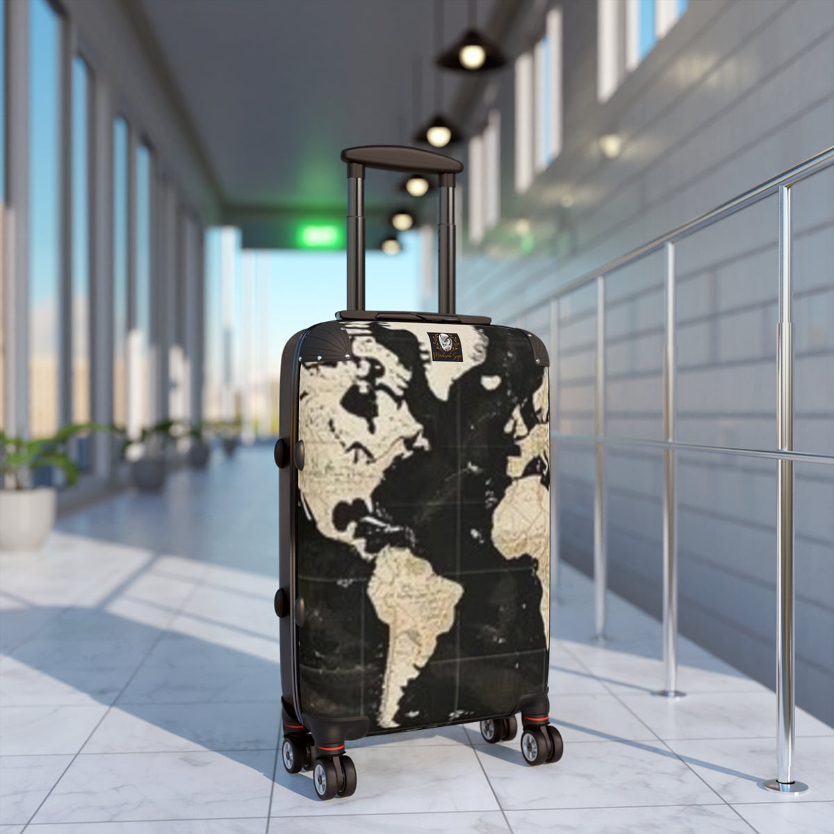 Stylized Antique Map Suitcase